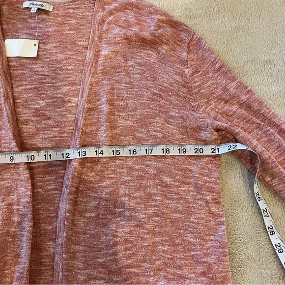 Madewell Ryder Summer Cardigan,Marled Pink,Open Front, NWT,size Small,Fall Comfy - Picture 9 of 10